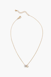 Faux Gem Initial Charm Necklace - Forever 21
