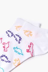 Dinosaur Print Ankle Socks - Forever 21