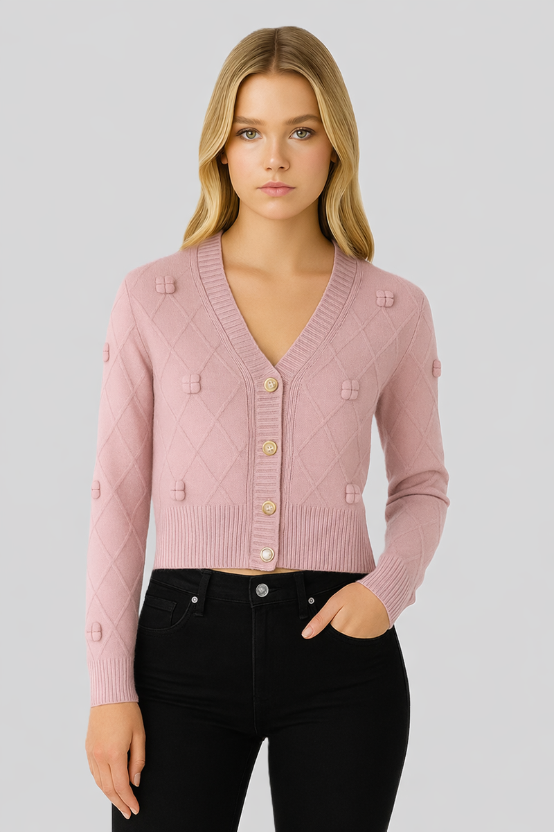 Bow Applique Cropped Cardigan Sweater | Forever 21 Womens