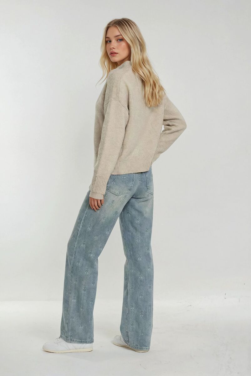 Cherry Embroidered Wide-Leg Jeans | Forever 21 Womens