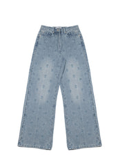 Cherry Embroidered Wide-Leg Jeans | Forever 21 Womens