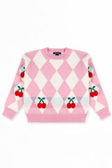 Argyle Cherry Knit Sweater | Forever 21 Womens