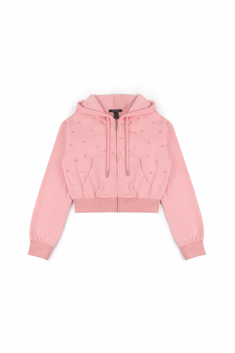 Cropped Embellished Hoodie | Forever 21 Womens