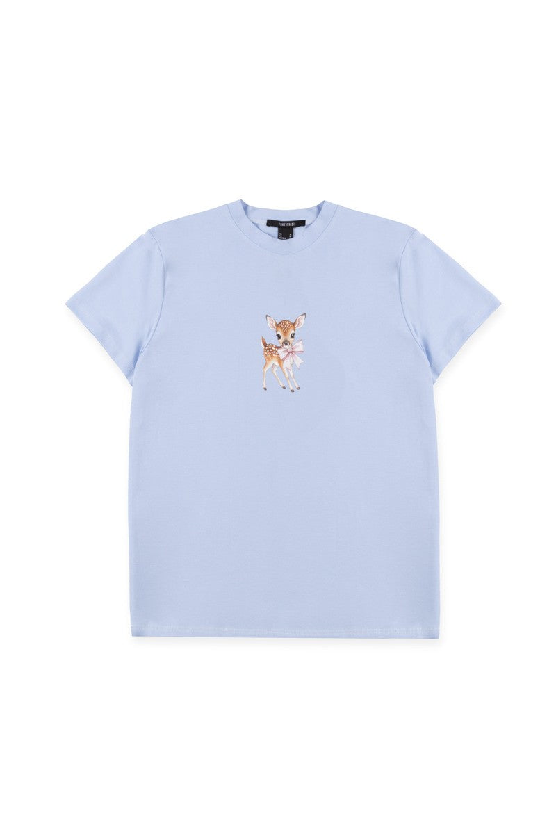 Deer Graphic Tee & Plaid Shorts Pajama Set | Forever 21 Womens