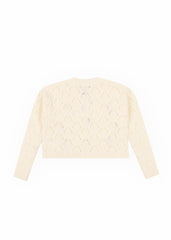Embroidered Strawberry Cropped Pointelle Sweater | Forever 21 Womens