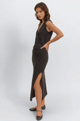 Button-Front Vest & Maxi Skirt Sweater Set | Forever 21 Womens