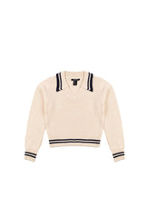 Contrast-Trim Collared Knit Sweater | Forever 21 Womens