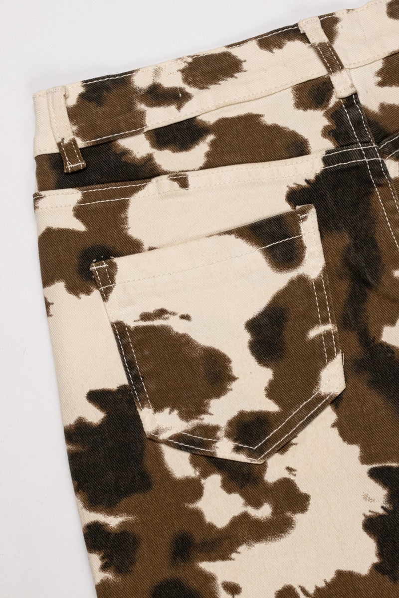 Cow Print Wide-Leg Jeans | Forever 21 Womens