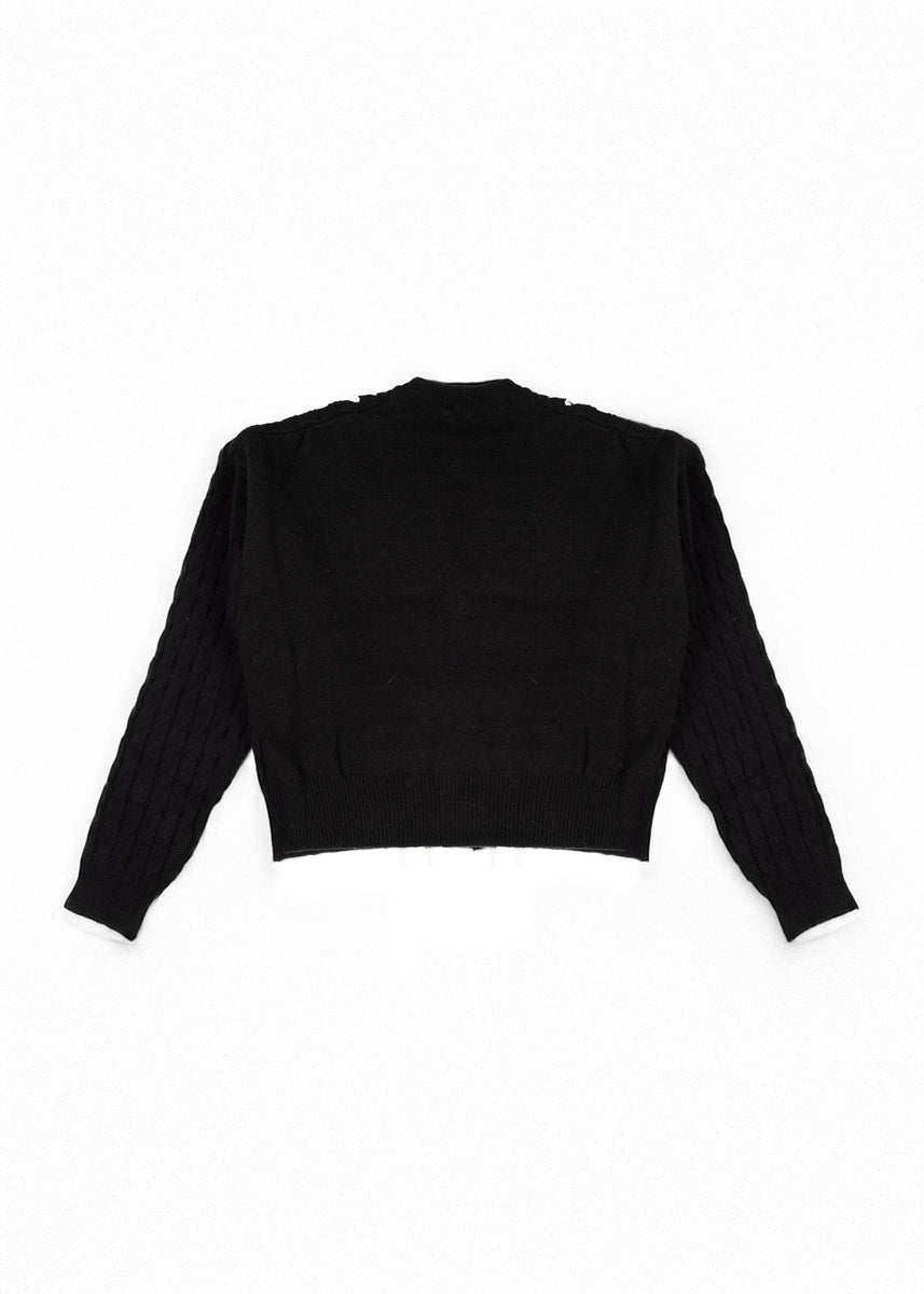 Braided Ribbon Cropped Cardigan Sweater | Forever 21 Womens