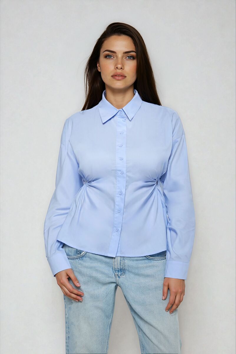 Cinched Cutout Button-Up Shirt | Forever 21 Womens