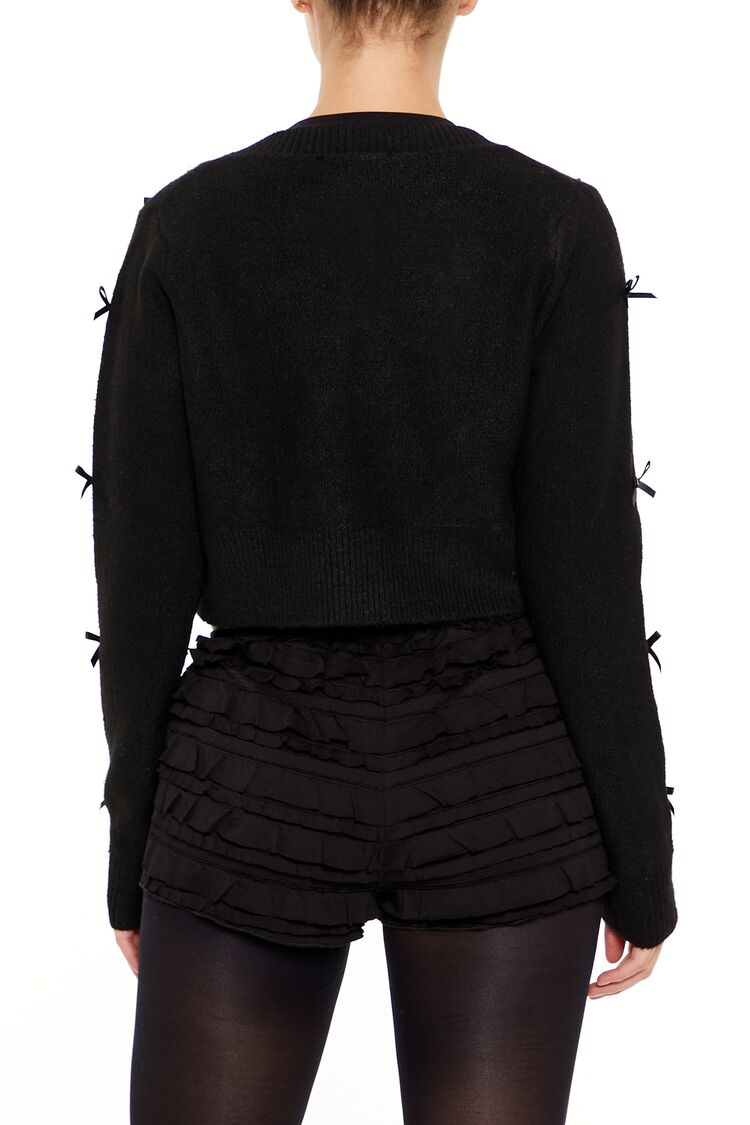 Bow & Faux Pearl Cardigan Sweater | Forever 21 Womens