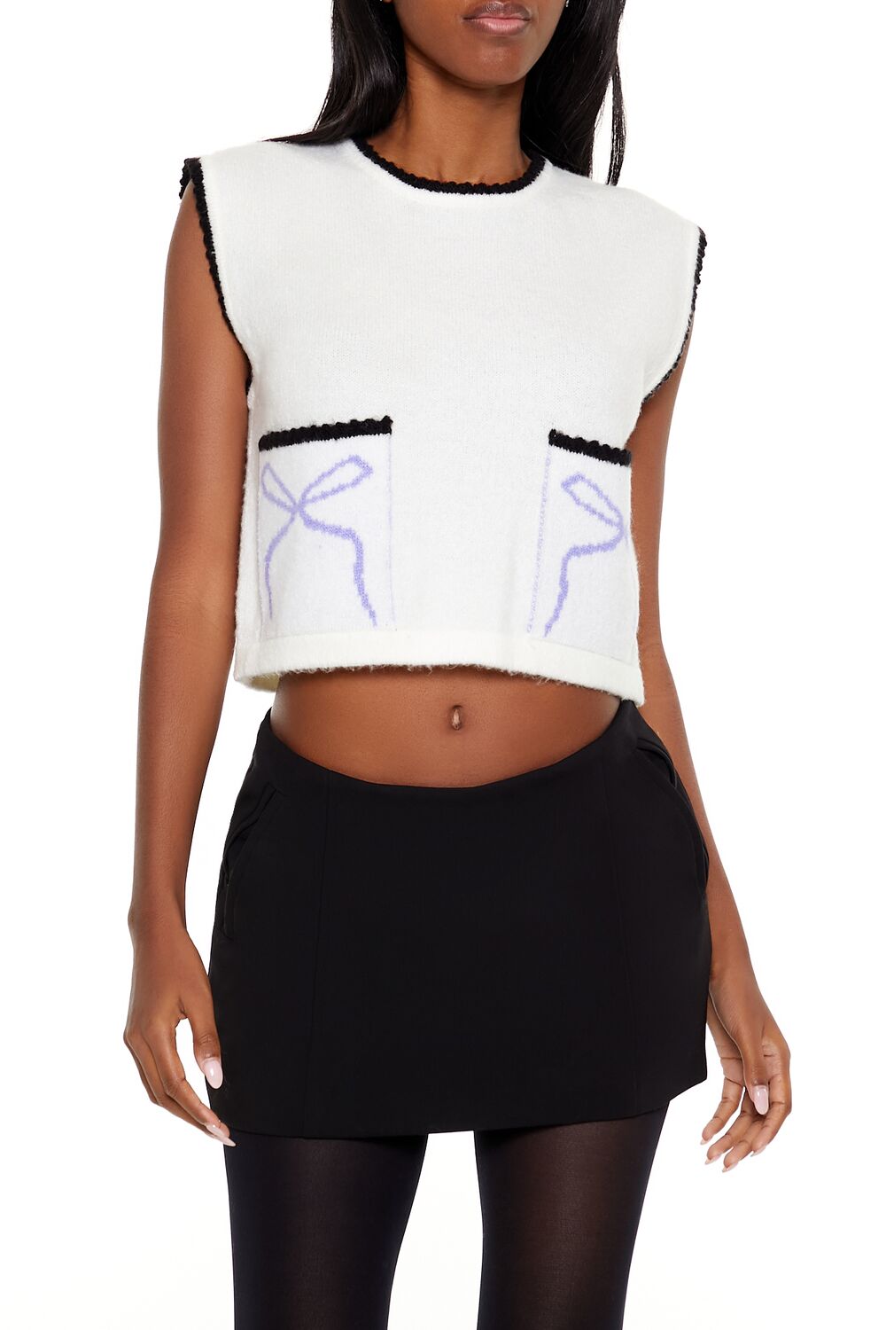 Cropped Bow Sweater Vest | Forever 21 Womens