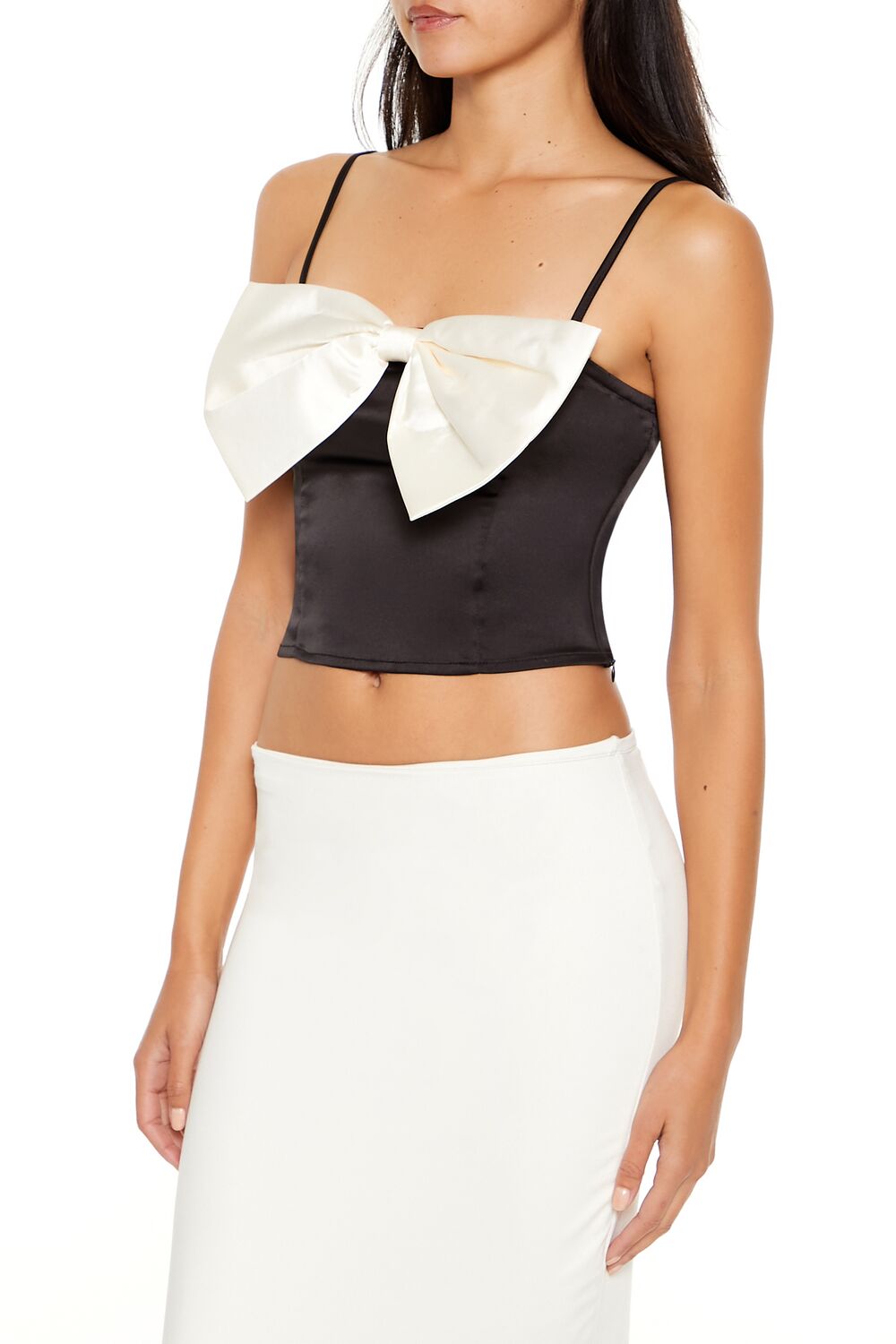 Contrast Bow Cropped Cami | Forever 21 Womens