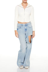 Cropped Zip-Up Sweater | Forever 21 Womens