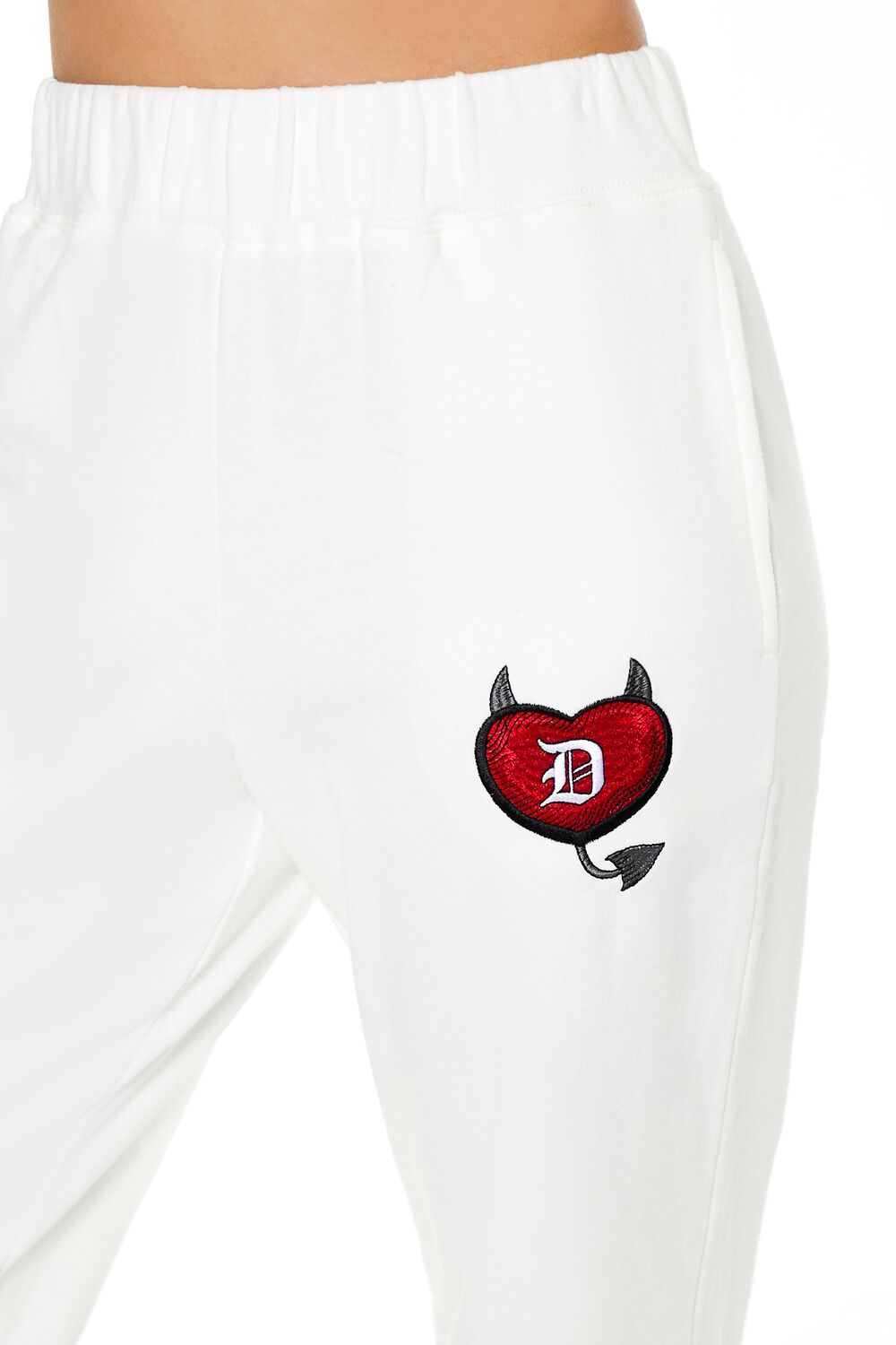 Embroidered Devil Heart Sweatpants | Forever 21 Womens