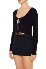 Beaded Fringe Cardigan Sweater | Forever 21 Womens