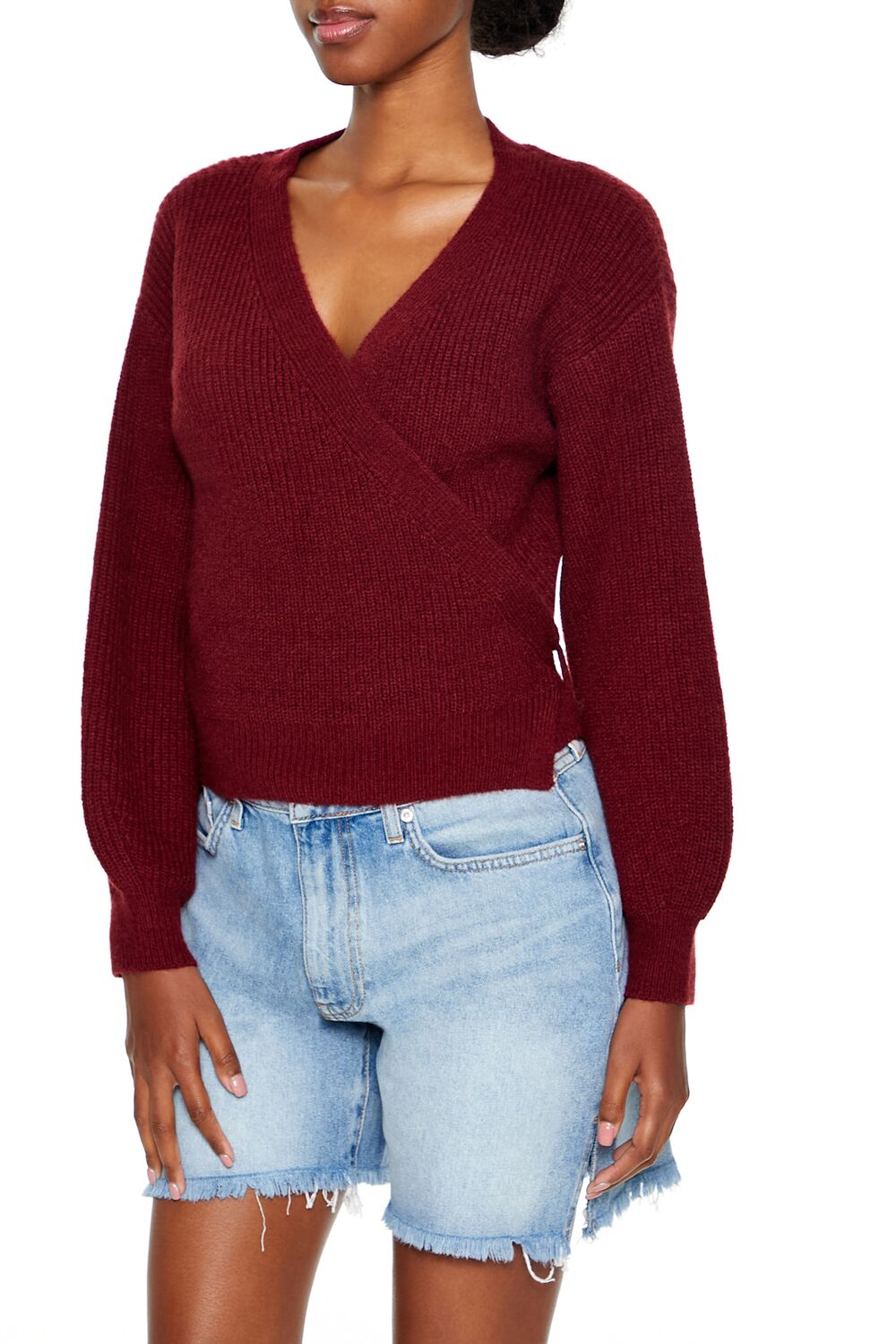 Drop-Sleeve Wrap Sweater | Forever 21 Womens