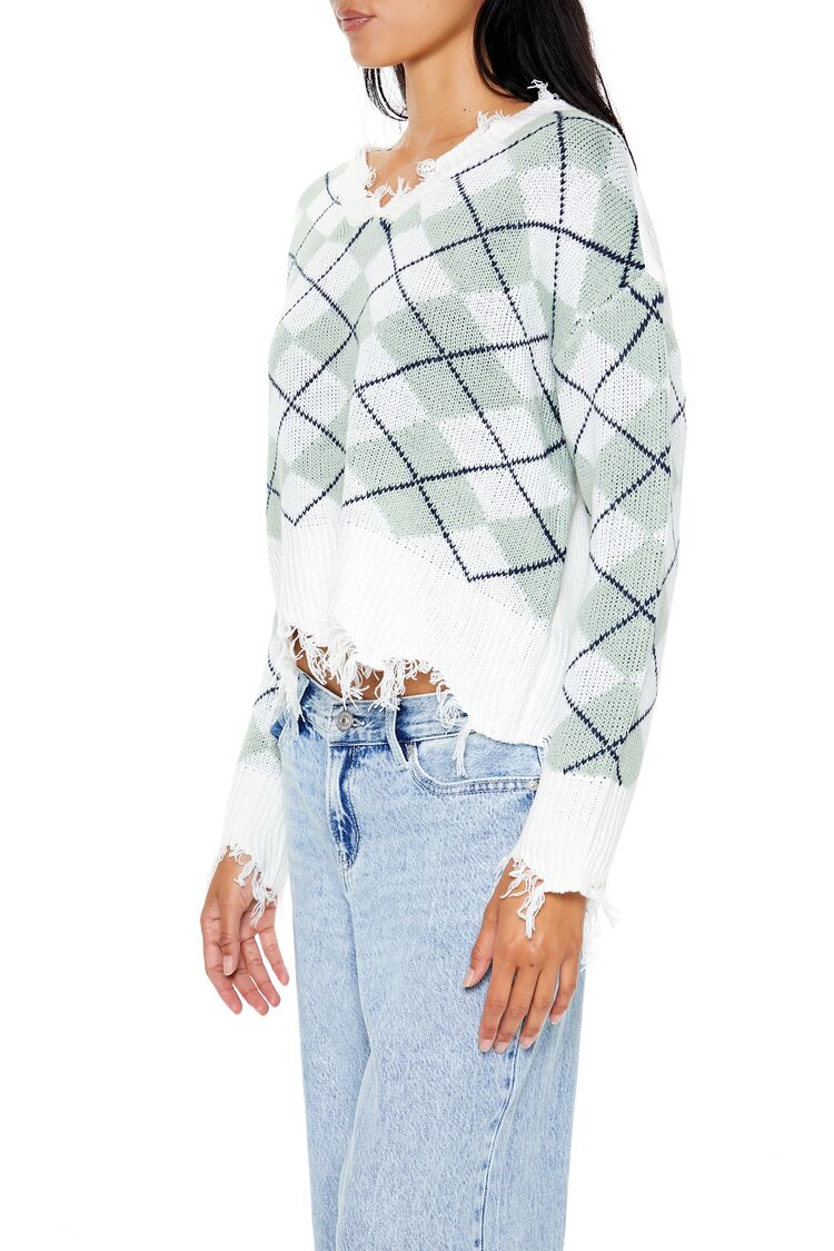Cropped Argyle Sweater | Forever 21 Womens