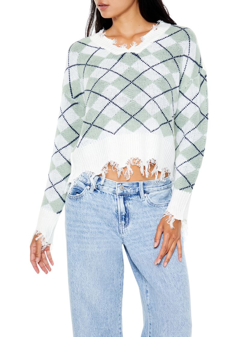 Cropped Argyle Sweater | Forever 21 Womens