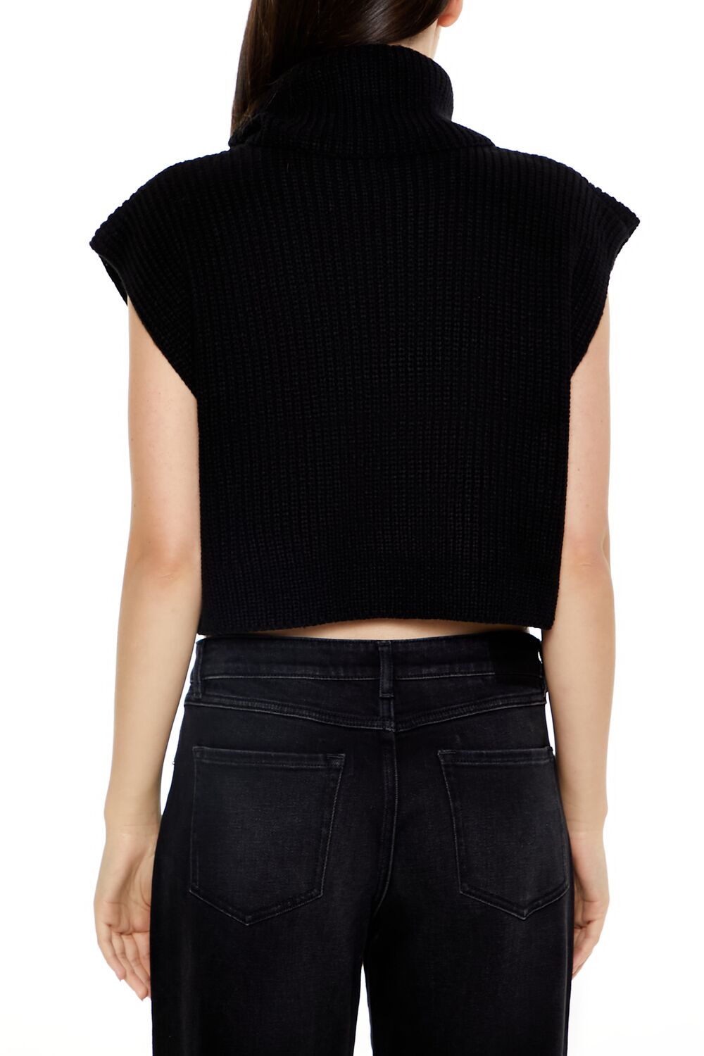 Cropped Sleeveless Turtleneck Sweater | Forever 21 Womens