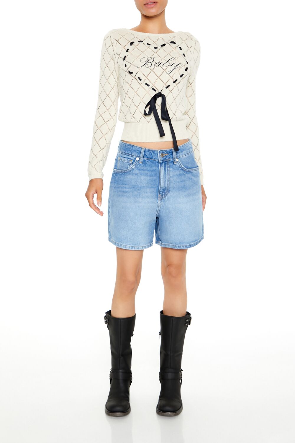 Baby Heart Bow Sweater | Forever 21 Womens