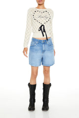 Baby Heart Bow Sweater | Forever 21 Womens