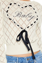 Baby Heart Bow Sweater | Forever 21 Womens