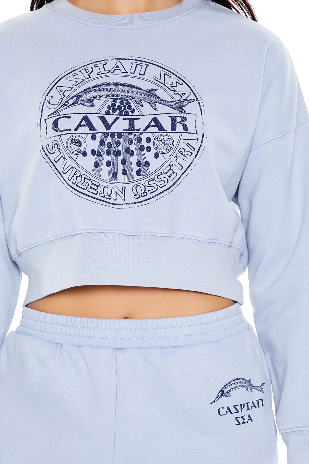Caviar Graphic Cropped Pullover | Forever 21 Womens