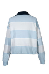 California Striped Graphic Long-Sleeve Polo Top | Forever 21 Womens
