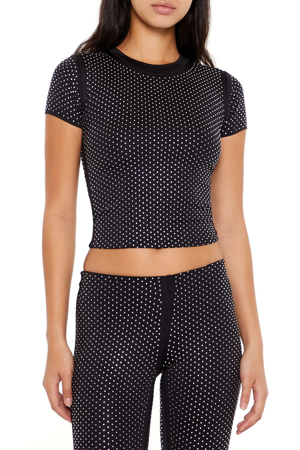 Contour Sculpt Rhinestone Tee | Forever 21 Womens