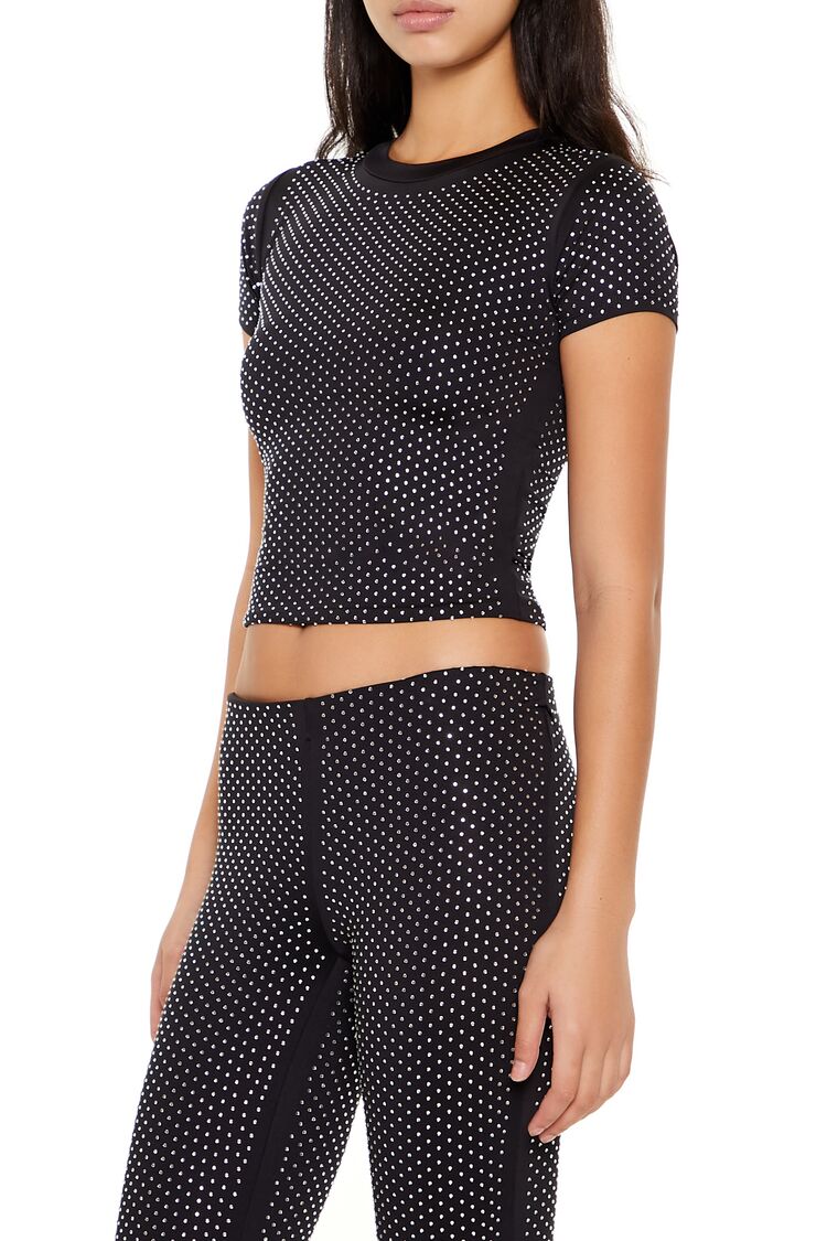Contour Sculpt Rhinestone Tee | Forever 21 Womens