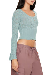 Cropped Pointelle Sweater | Forever 21 Womens