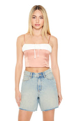 Cropped Satin Colorblock Cami | Forever 21 Womens