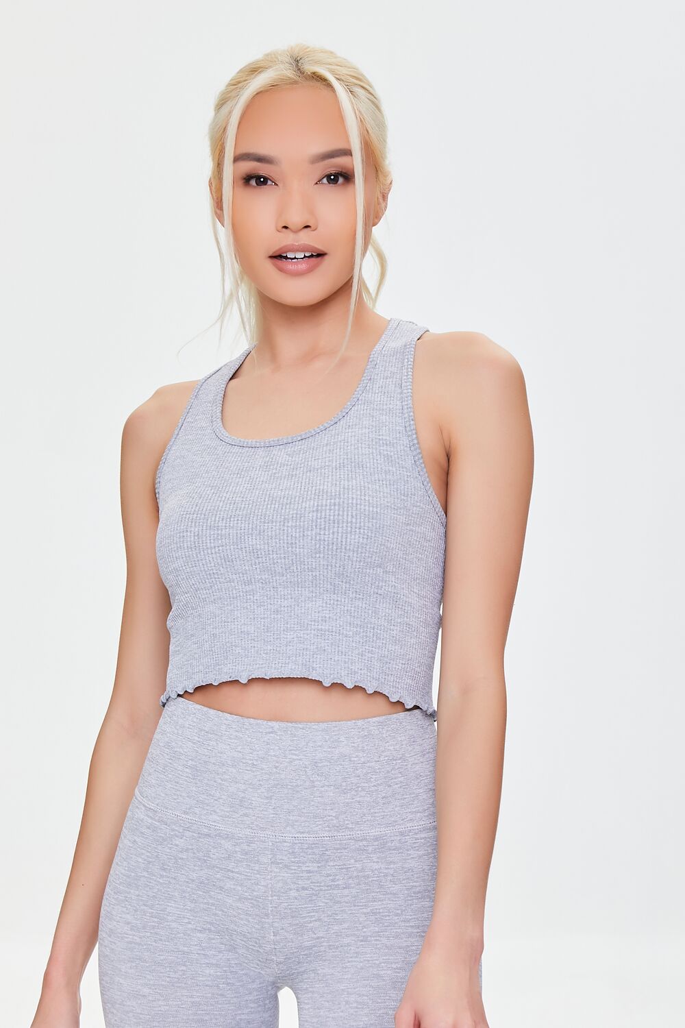 Active Seamless Lettuce-Edge Crop Top | Forever 21 Womens