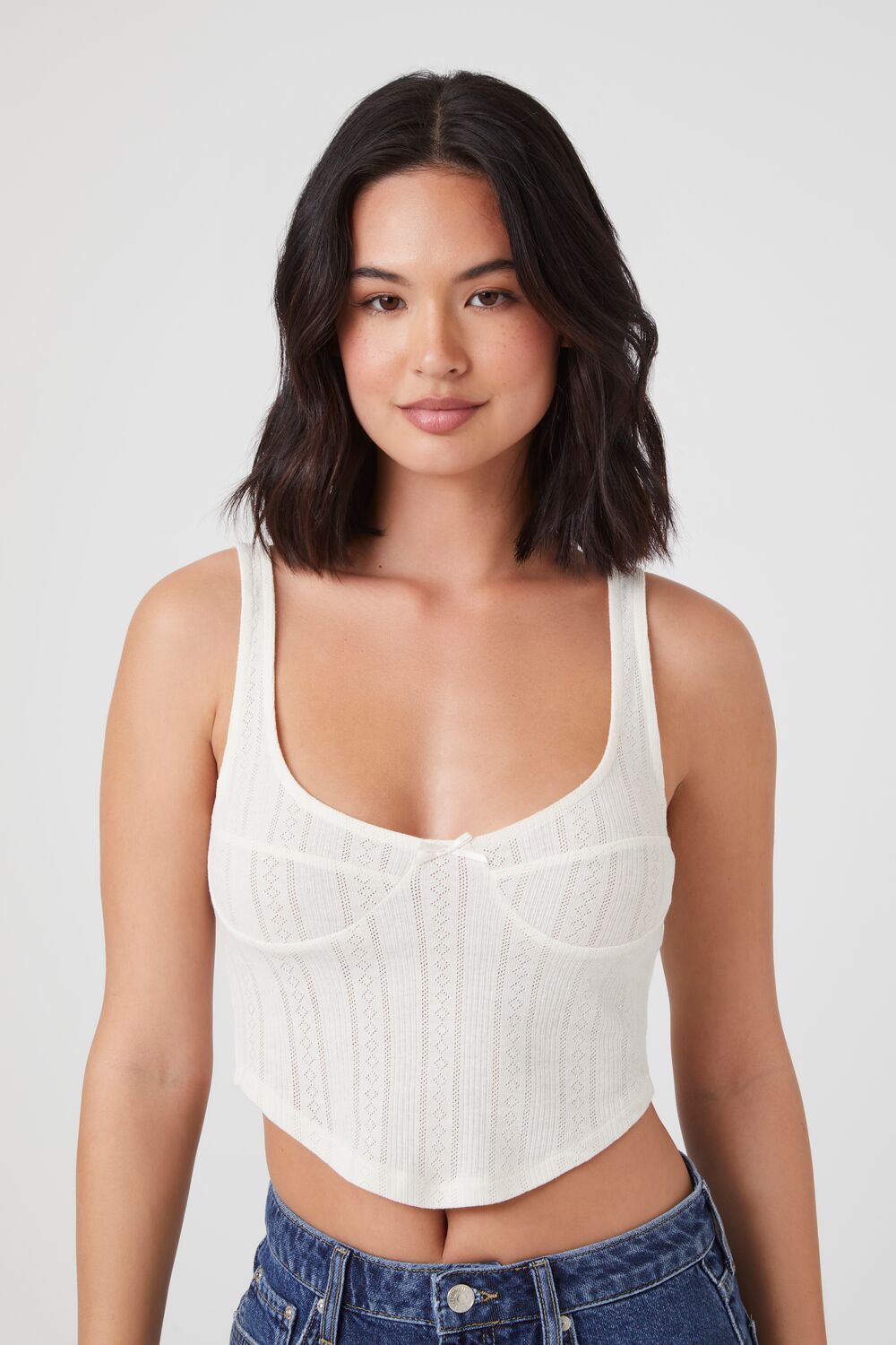Curved-Hem Cropped Tank Top | Forever 21 Womens
