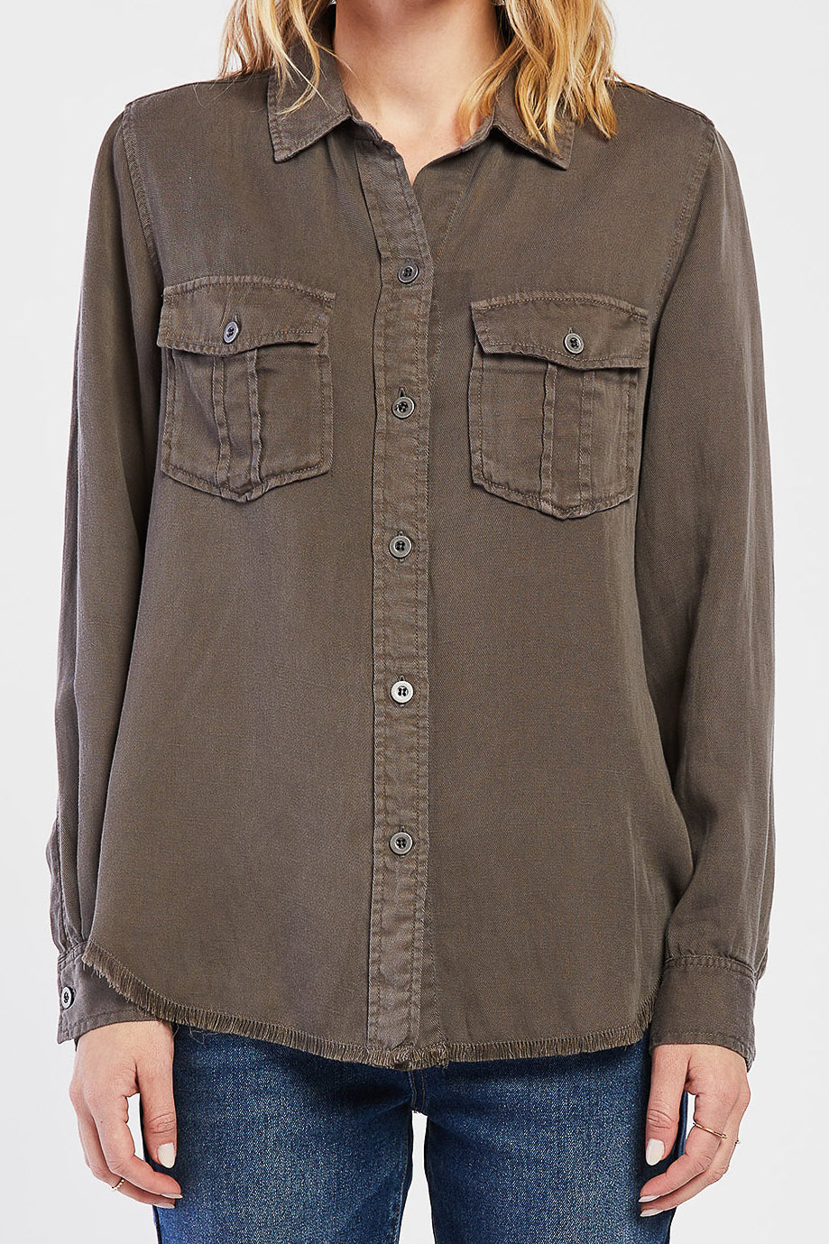 Brea Utility Style Button Down Shirt | Forever 21 Womens