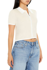 Cropped Sweater-Knit Shirt | Forever 21 Womens
