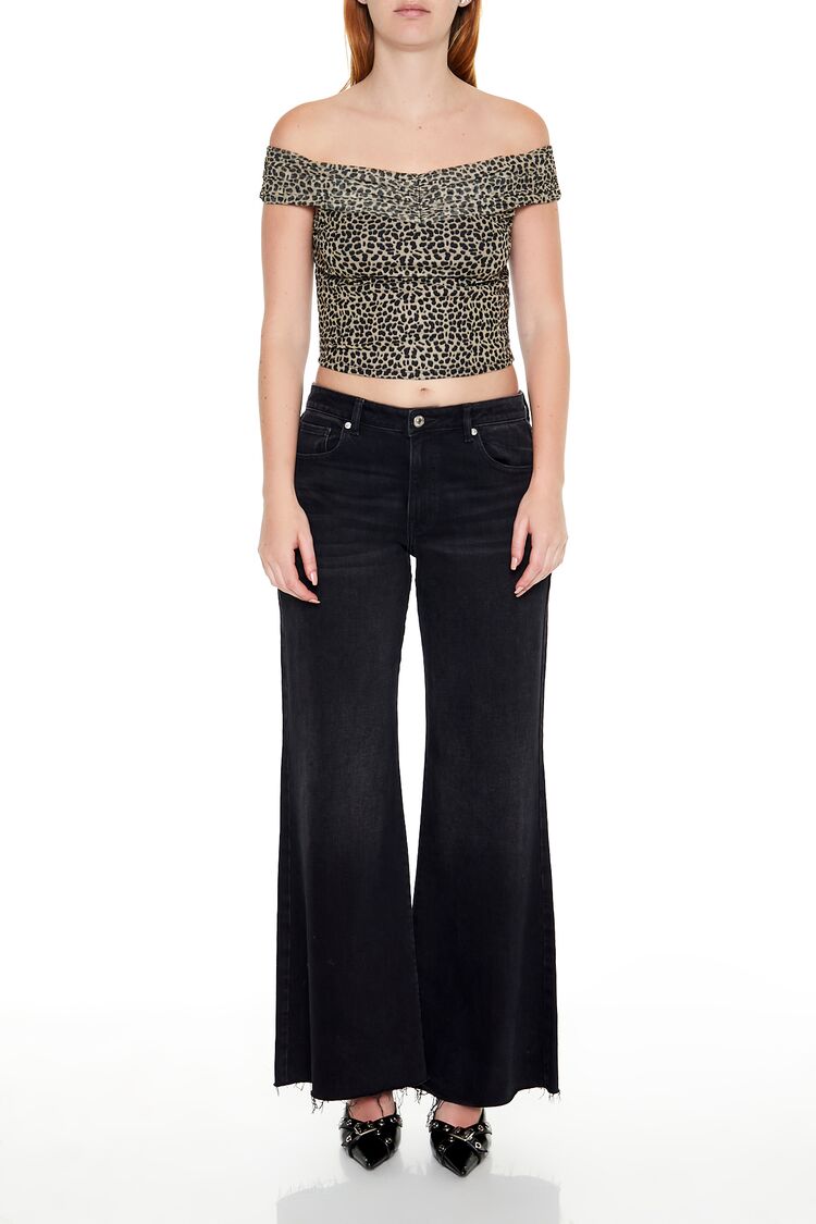 Cheetah Print Off-the-Shoulder Top | Forever 21 Womens