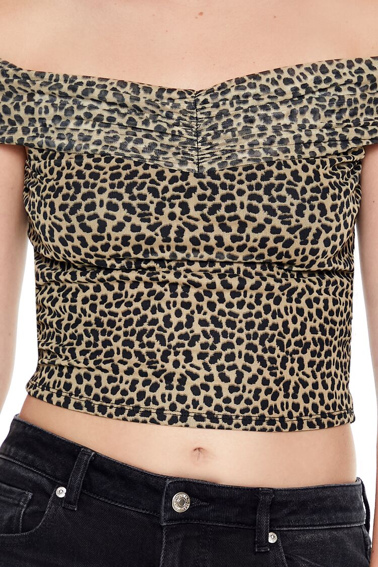 Cheetah Print Off-the-Shoulder Top | Forever 21 Womens