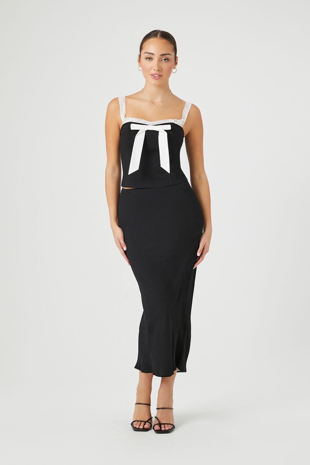 Bow Lace-Trim Cami | Forever 21 Womens
