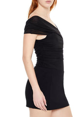 Asymmetrical Ruched Mesh Bodysuit | Forever 21 Womens