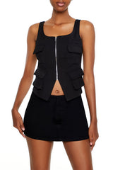 Cargo Split-Hem Crop Top | Forever 21 Womens