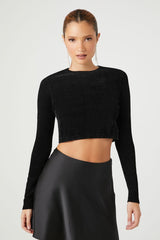 Cropped Long-Sleeve Sweater | Forever 21 Womens