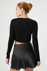 Cropped Long-Sleeve Sweater | Forever 21 Womens