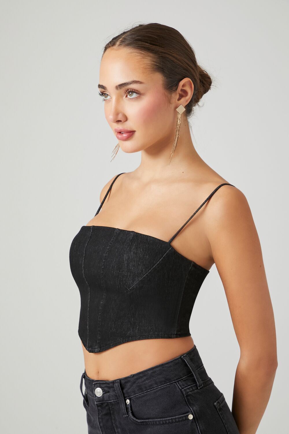 Denim Cropped Cami | Forever 21 Womens