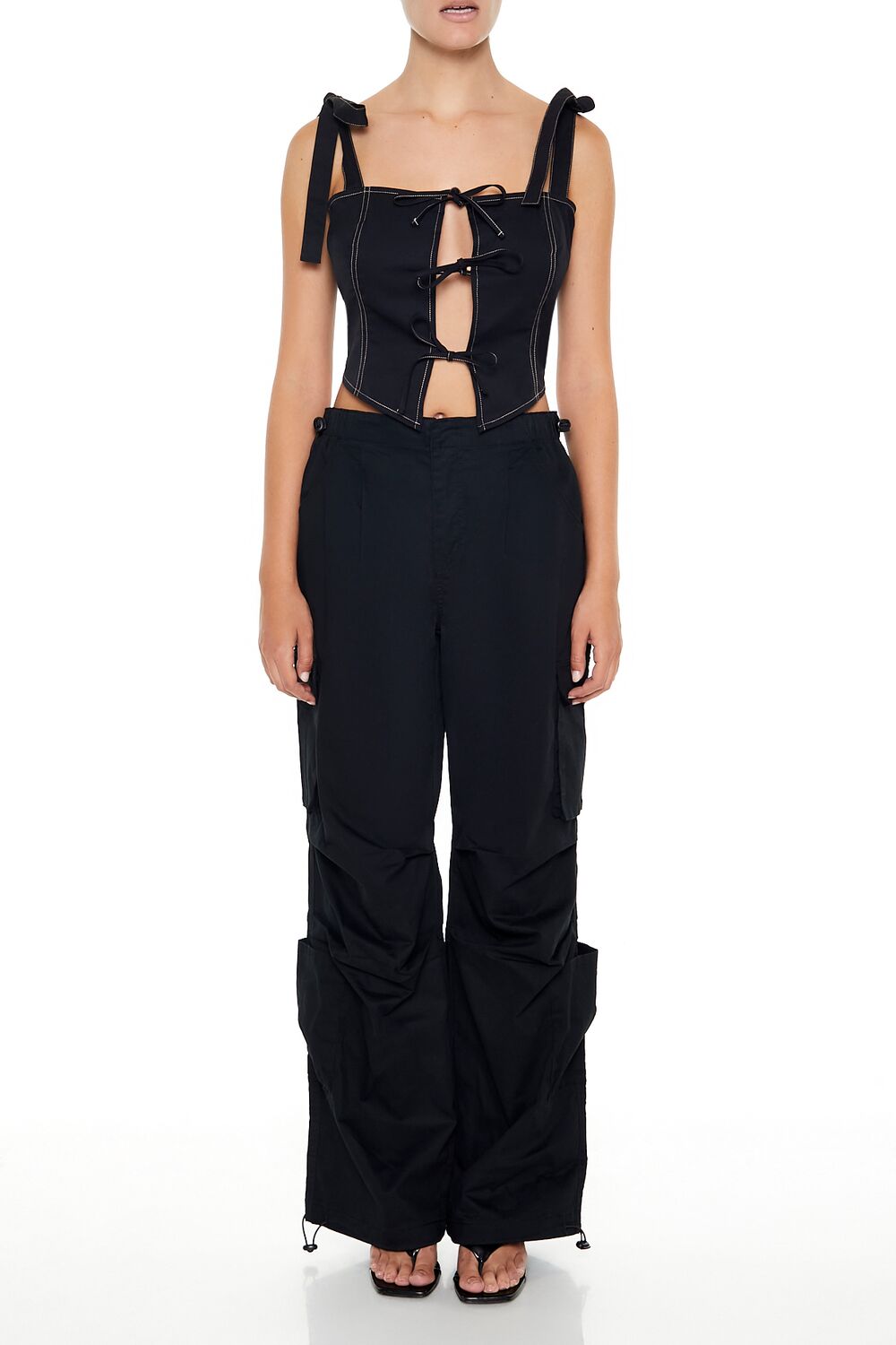 Cropped Cutout Bow Bustier Top | Forever 21 Womens