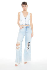 Cropped Bleach Wash Vest | Forever 21 Womens