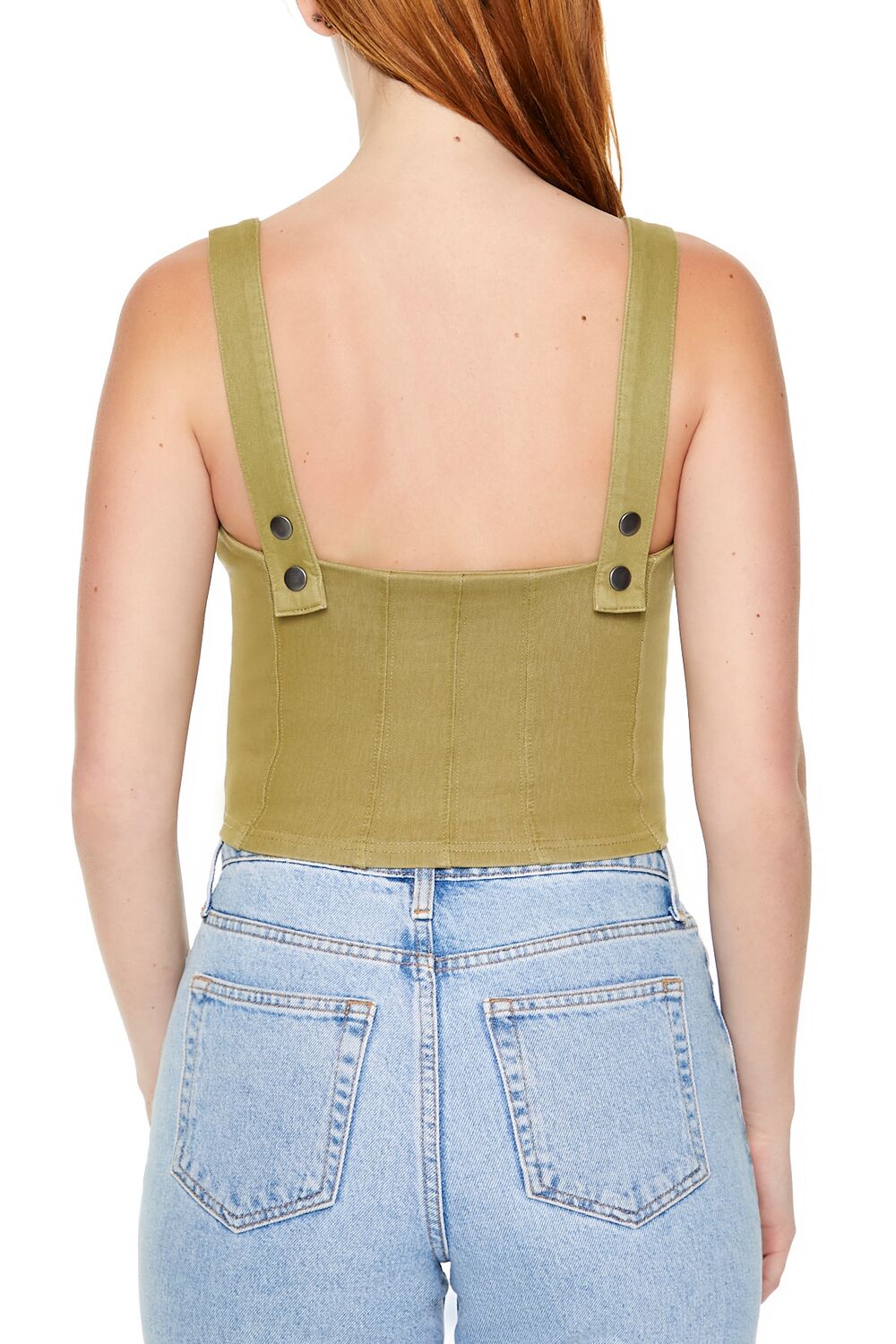 Denim Zip-Up Crop Top | Forever 21 Womens