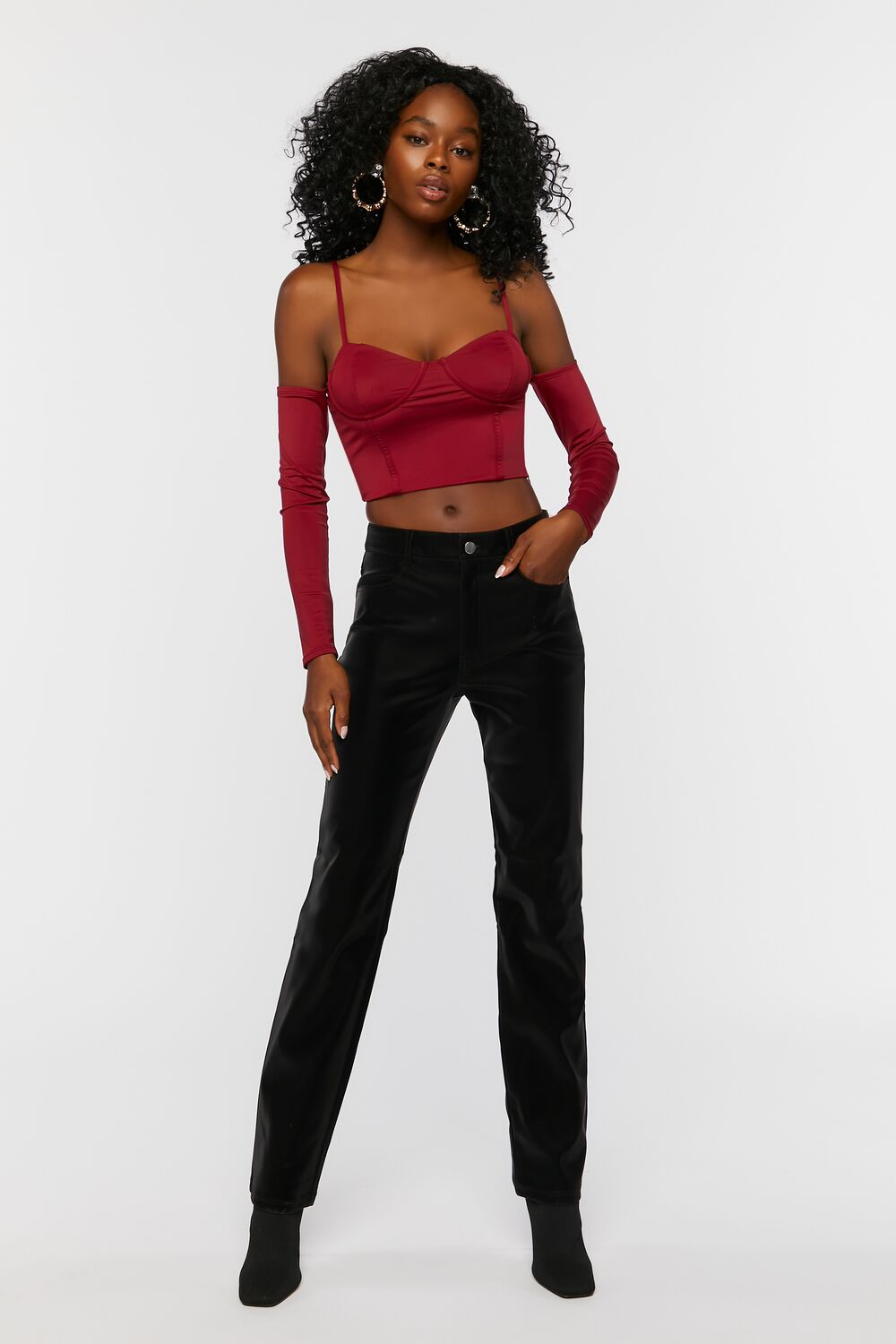 Bustier Open-Shoulder Crop Top | Forever 21 Womens