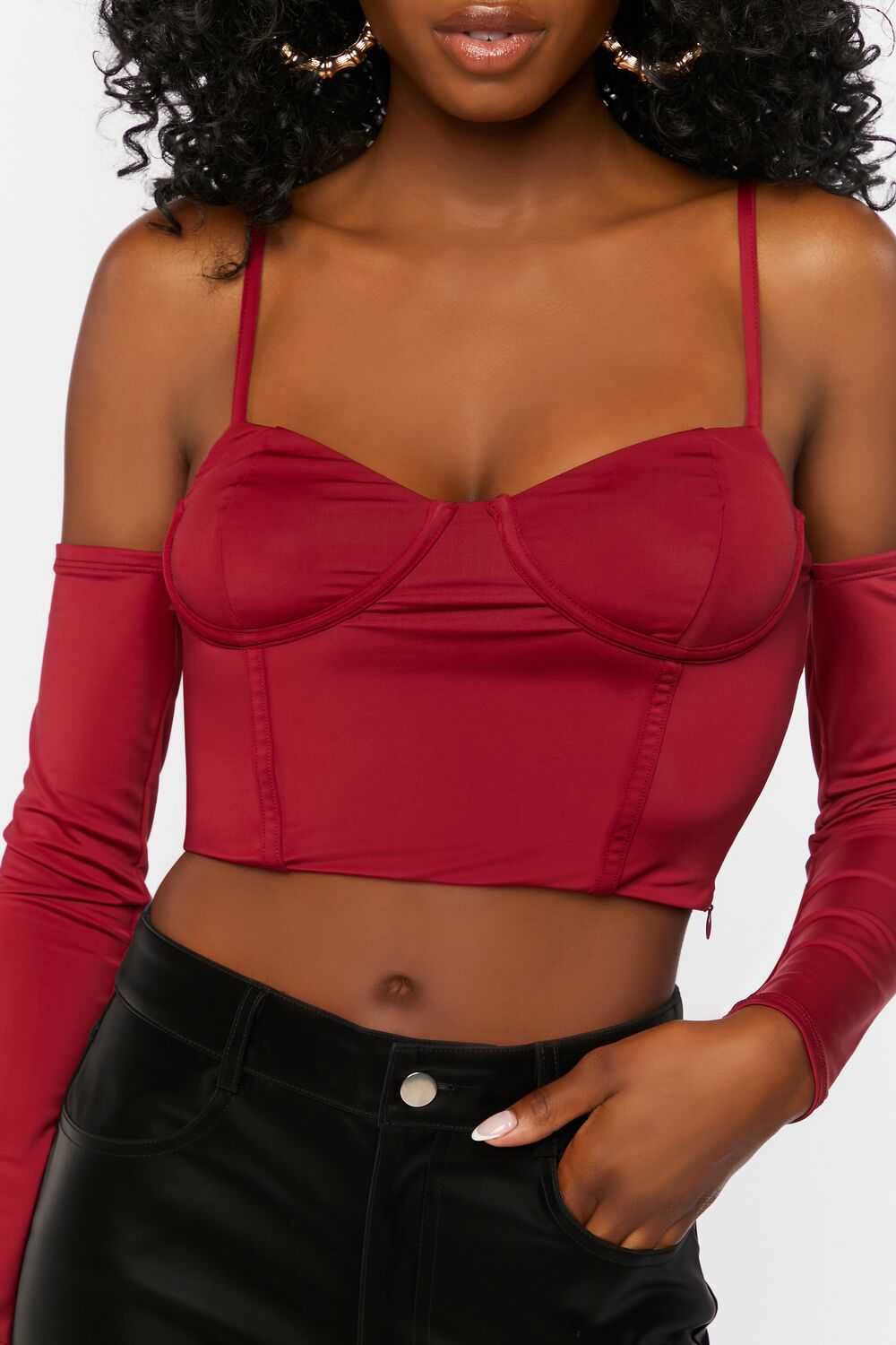 Bustier Open-Shoulder Crop Top | Forever 21 Womens